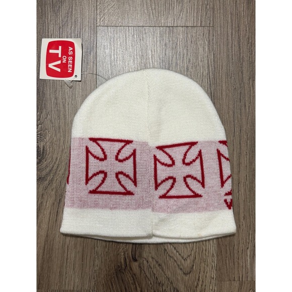 Vintage West Coast Choppers As Seen On TV Iron Cross Beanie Hat DeadStock! - Picture 2 of 6